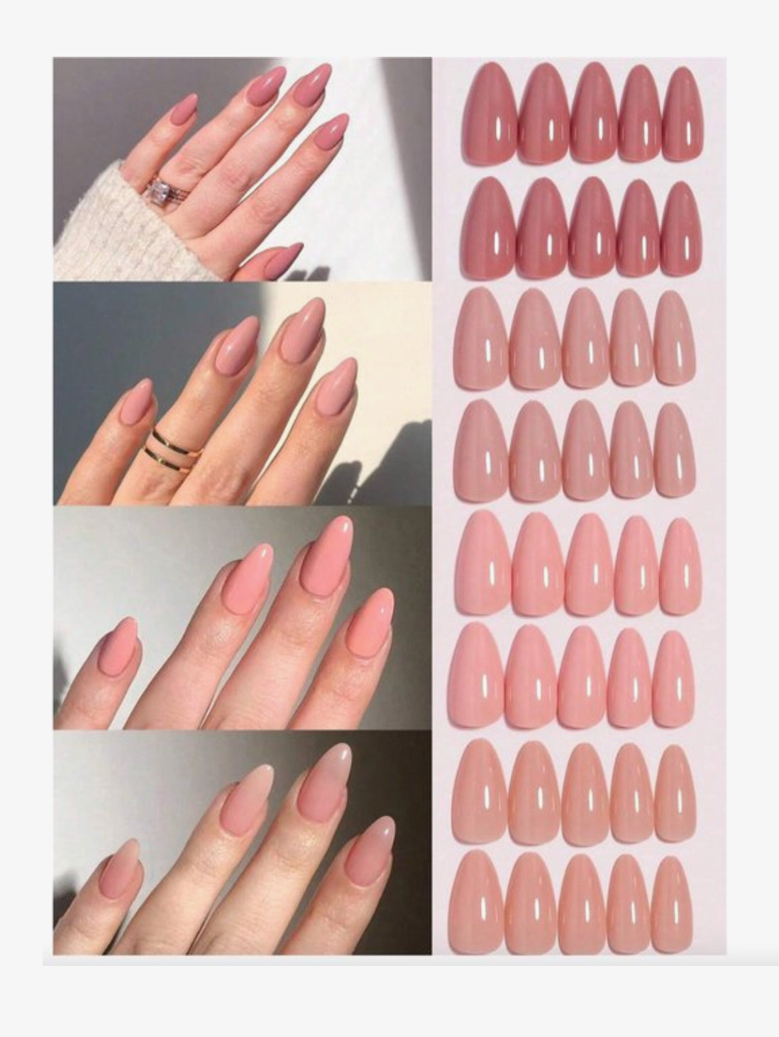 GUAPÀ® Plaknagels 96 stuks naturel