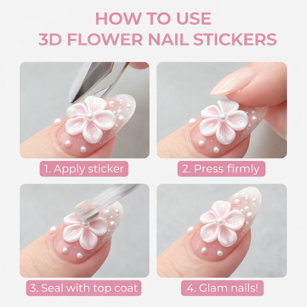 Nagelstickers & Nail wraps - 4 Vellen - Diverse kleuren Glitter Nagellak Wraps