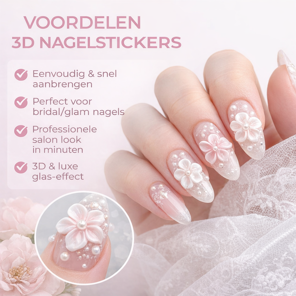Nagelstickers & Nail wraps - 4 Vellen - Diverse kleuren Glitter Nagellak Wraps