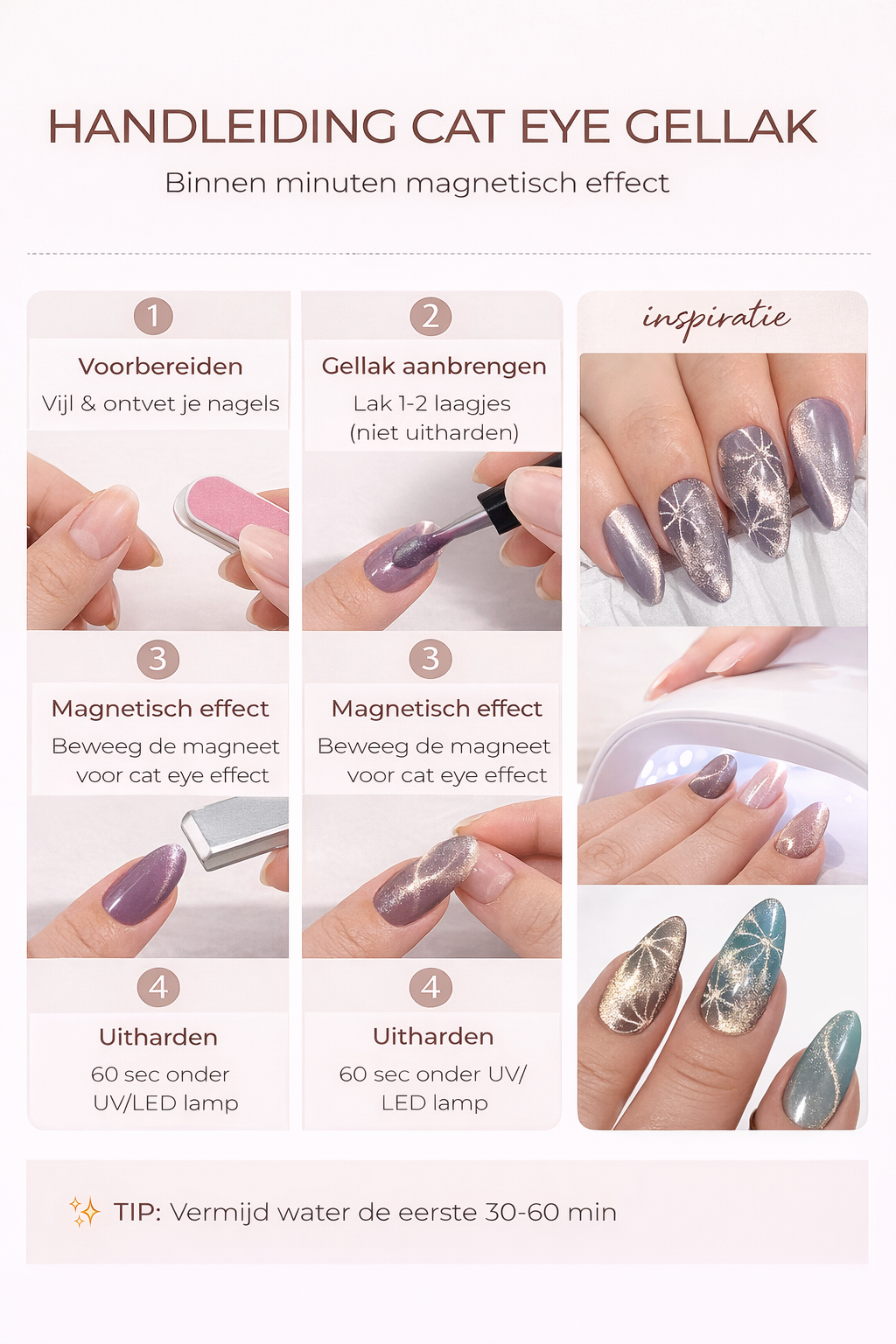 Gellak Cat Eye Magneet | 2 Diverse Cat Eye Magneten