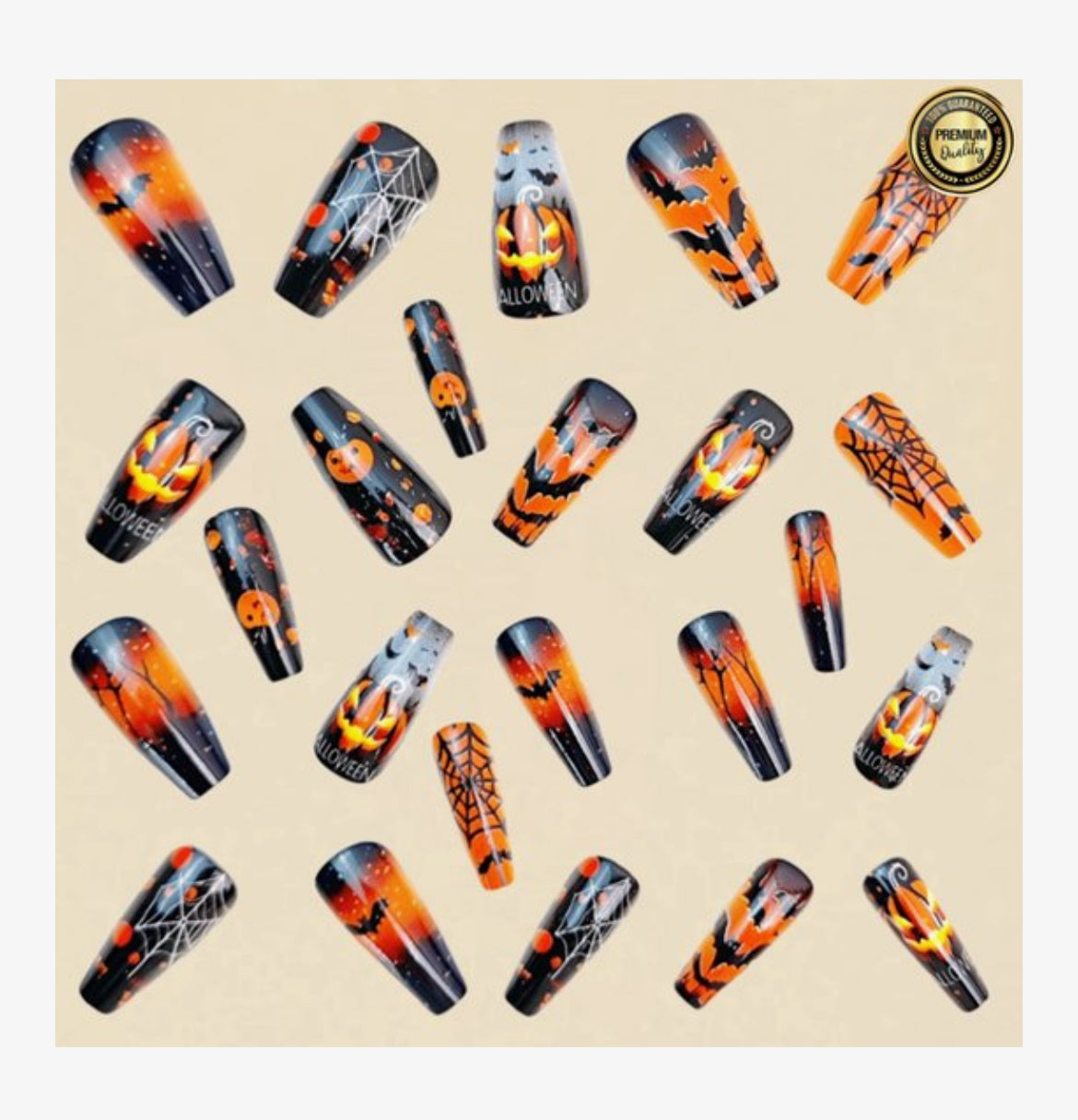 GUAPÀ® Press Plaknagels Halloween / 24 stuks