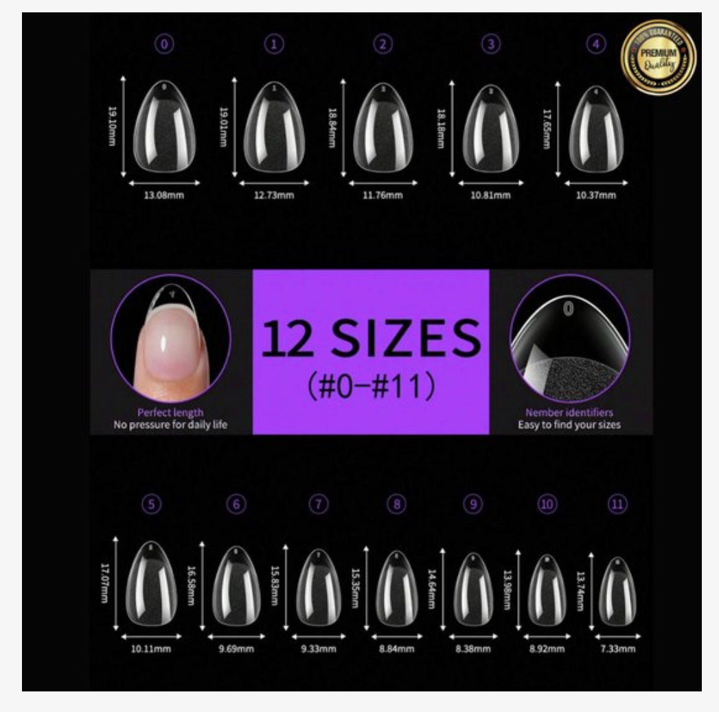 GUAPÀ® Nageltips Transparant Almond 120 pcs