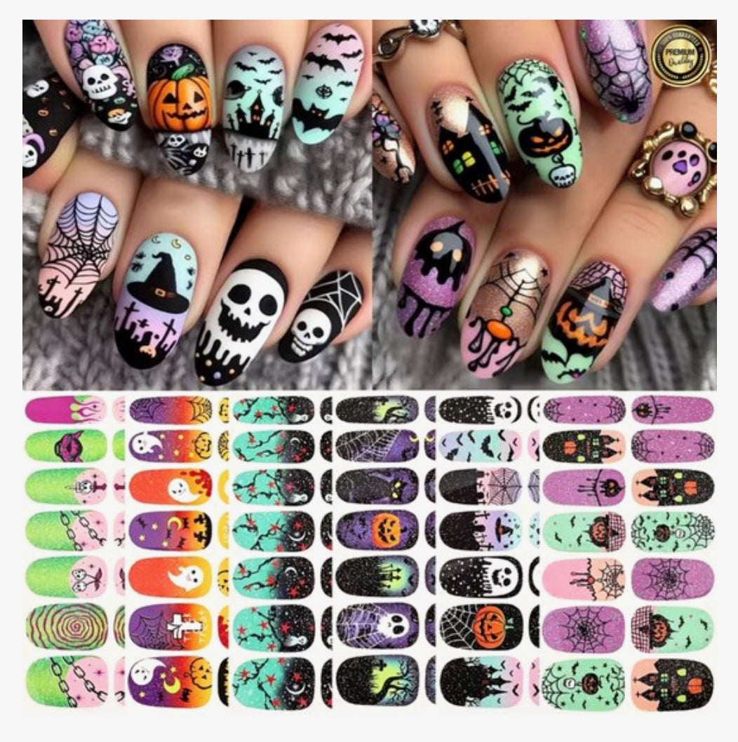 GUAPÀ® Nagelstickers & Nail wraps 6 stuks | Halloween Stickers