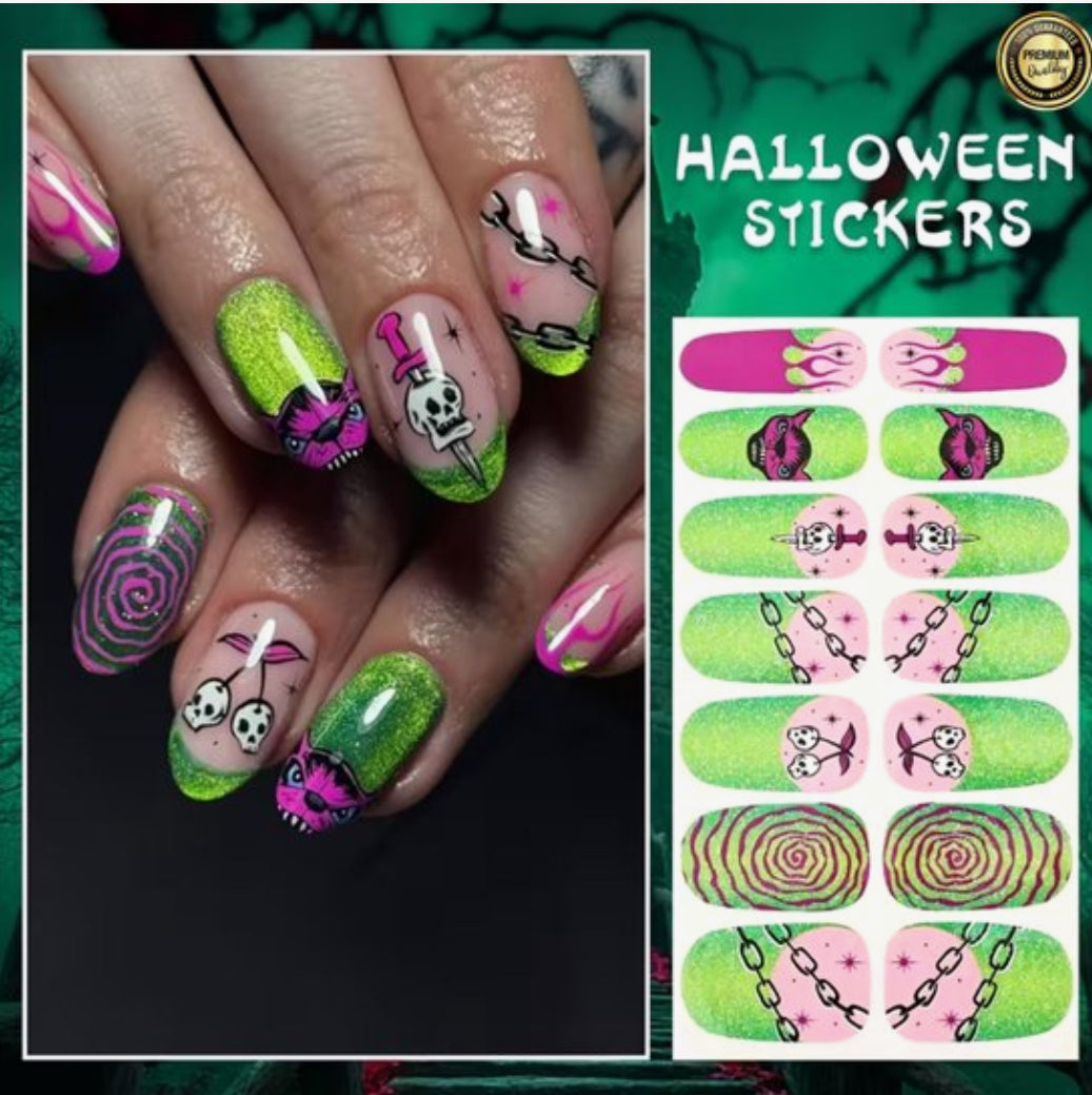 GUAPÀ® Nagelstickers & Nail wraps 6 stuks | Halloween Stickers