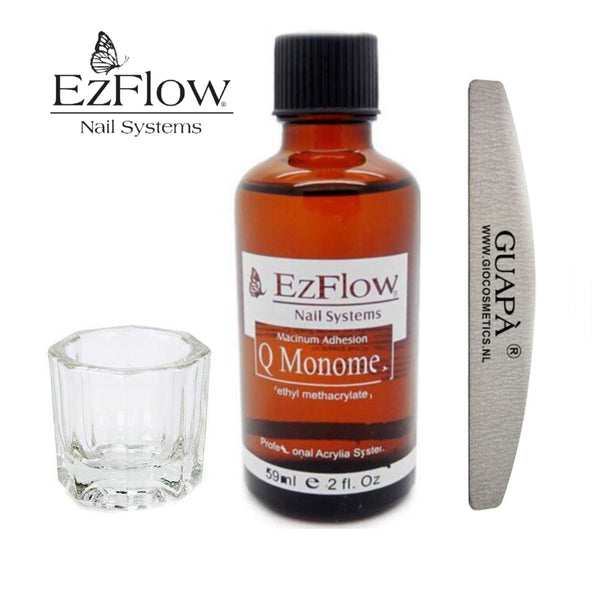 EzFlow® Acryl Liquid Kit met Dappendish en nagelvijl | 59 ml
