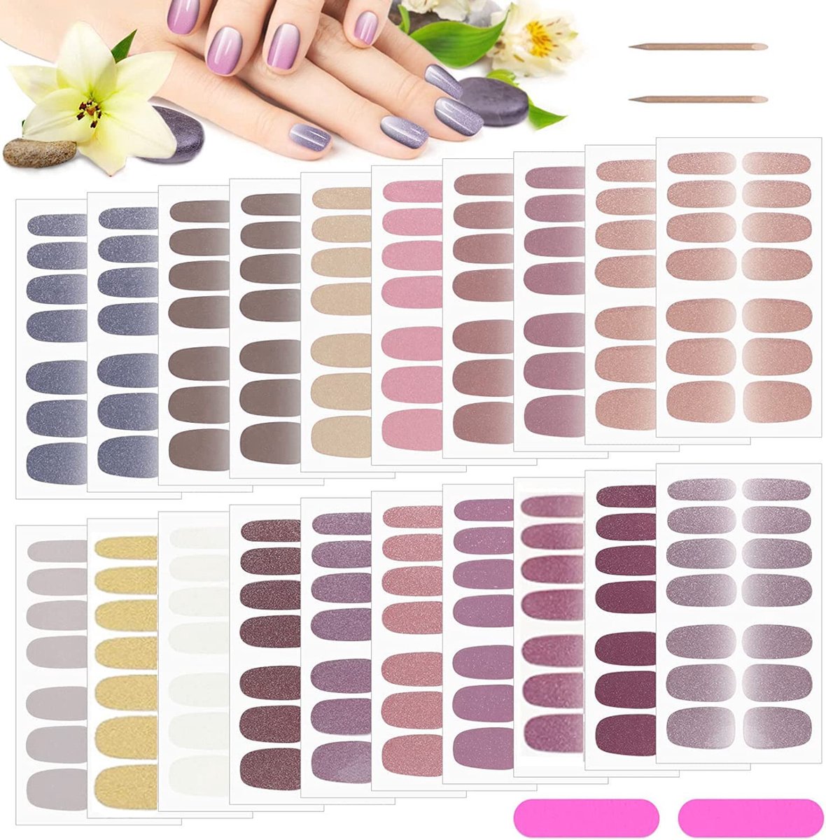 GUAPÀ® Nagelstickers & Nail wraps 20 vellentjes