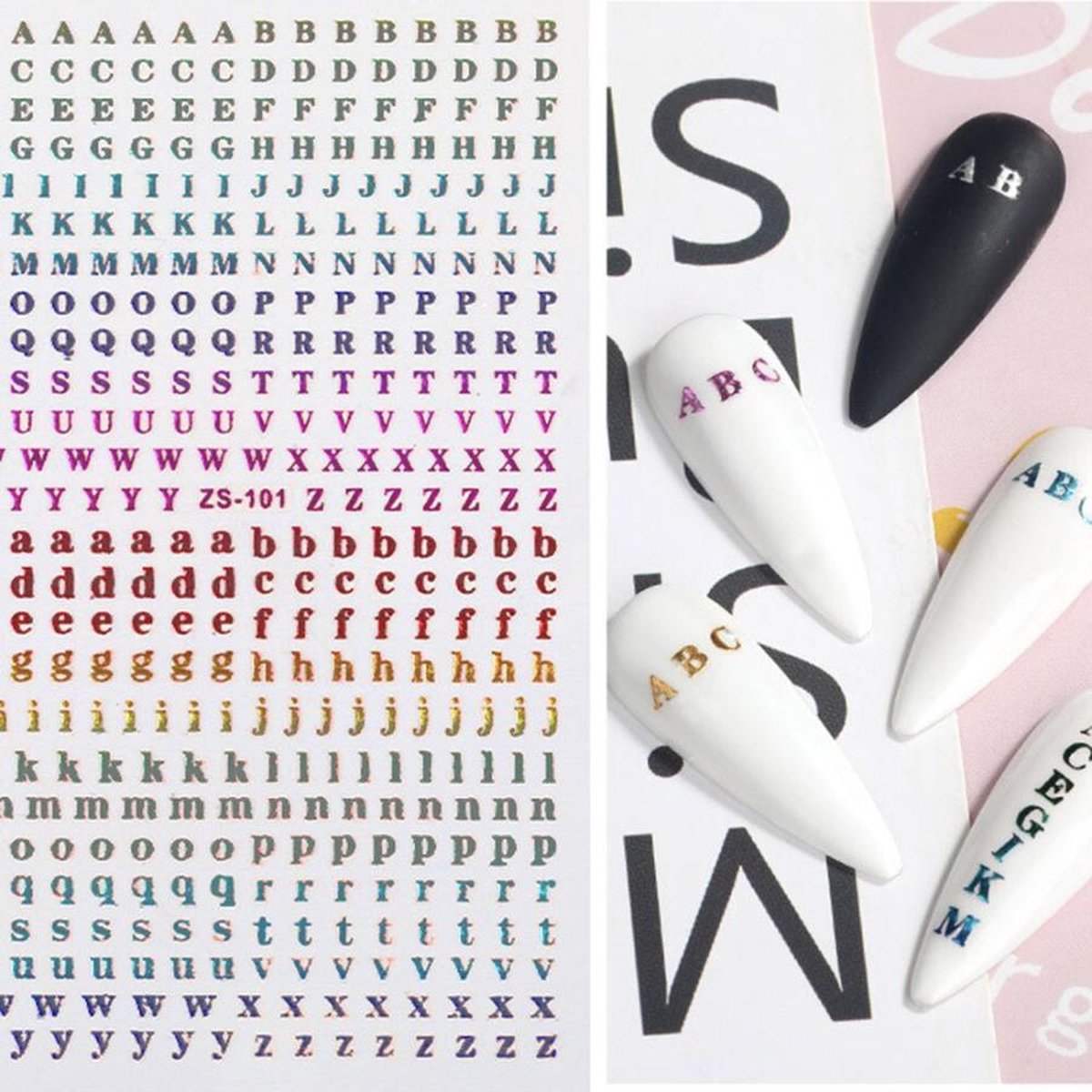 GUAPÀ® 3D Nagel Stickers Alfabet