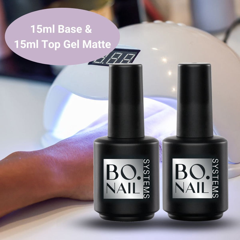 BO Nails Base & Top Gel Matt | 2 x 15 ml