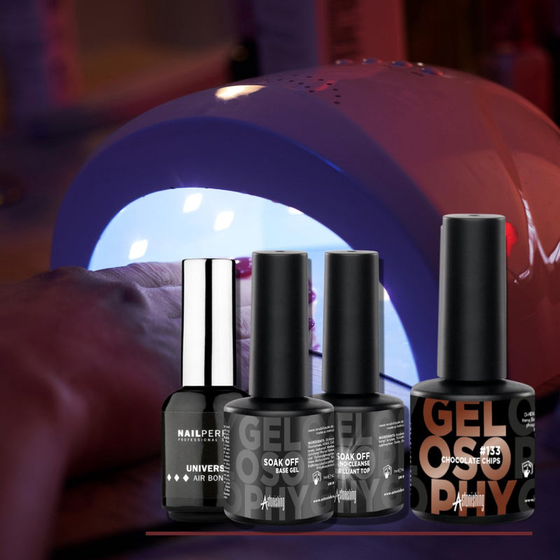 GUAPÀ® Gellak Starterspakket met Led Lamp | Gellak Bruin