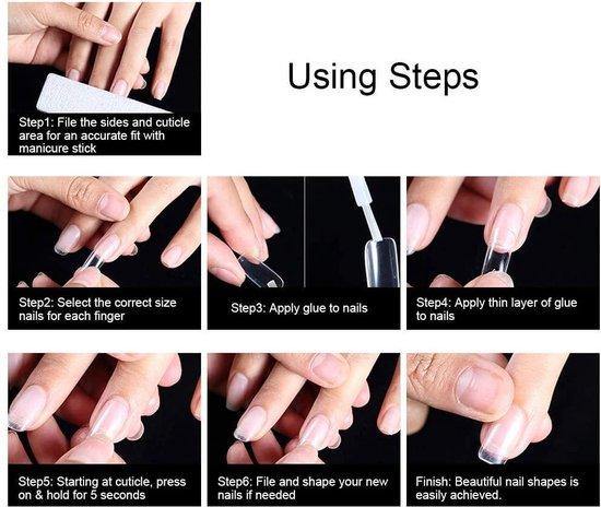GUAPÀ Kunstnagels Transparant 500 Stuks (piece) Blister­verpakking - Gio Cosmetics