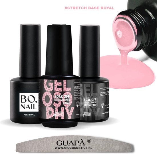 GUAPÀ® BIAB Builder Gel In A Bottle Kit | Primer | Top Gel | 7 ml Royal