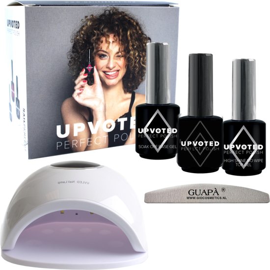 UPVOTED Gellak Starterspakket incl Nagellamp UV / LED | Zwart