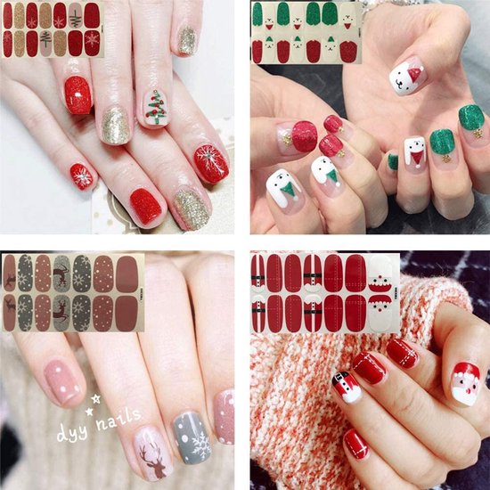 GUAPÀ® Nagelstickers & Nail wraps Kerst 8 vellentjes