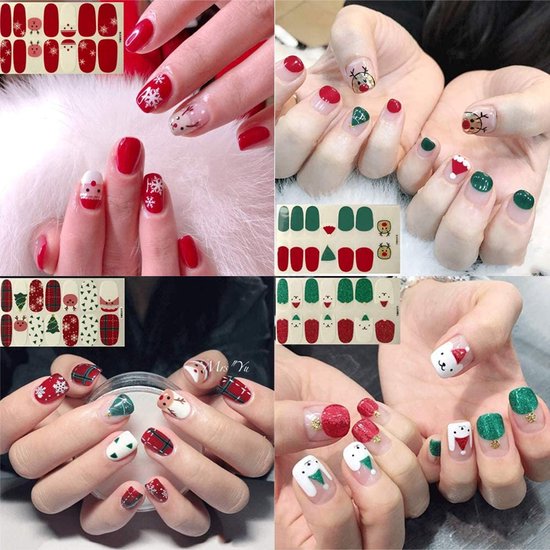 GUAPÀ® Nagelstickers & Nail wraps Kerst 8 vellentjes