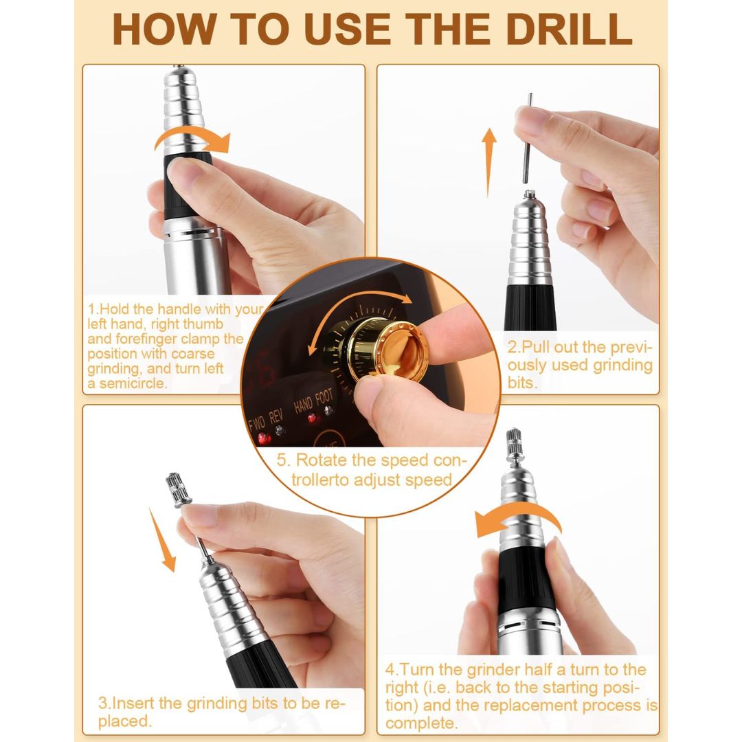 GUAPÀ® Elektrische Nagelfrees 35.000 RPM