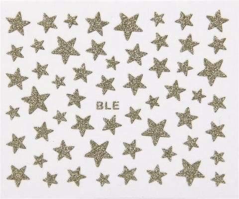 Nagel Glitter Stickers 48 stuks Goud - Gio Cosmetics