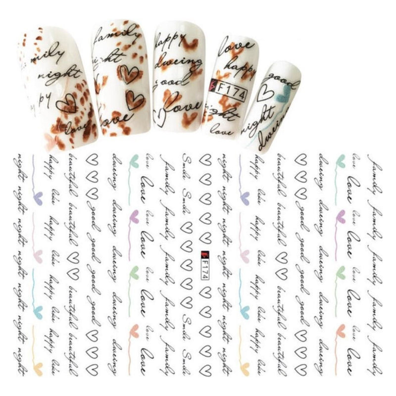 GUAPÀ® Nail Art 3D Stickers | Script