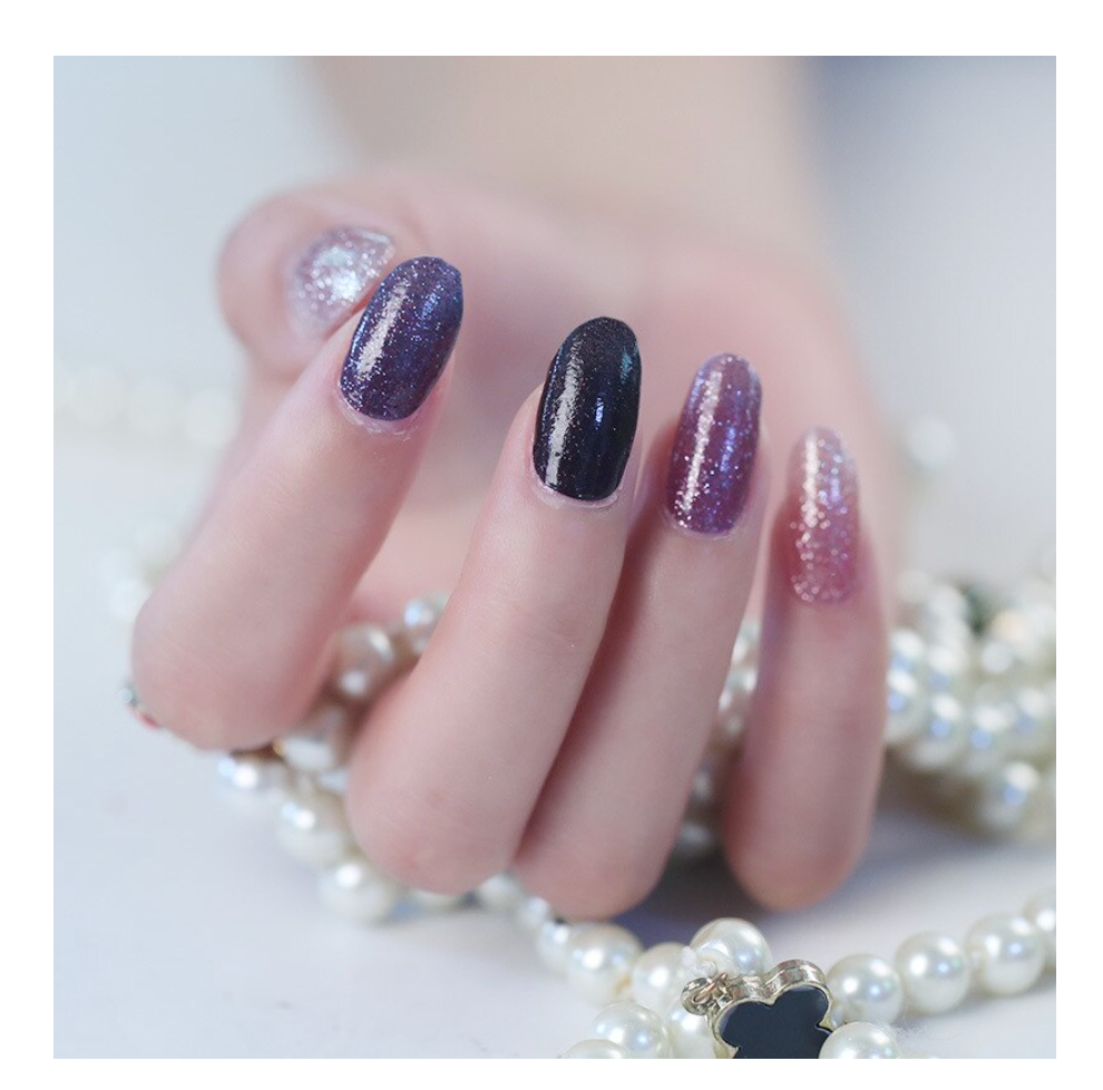 GUAPÀ - Nagelstickers & Nail wraps - Nail Art - Nagel Folie - Taupe / Paars - 14 stuks - Gio Cosmetics