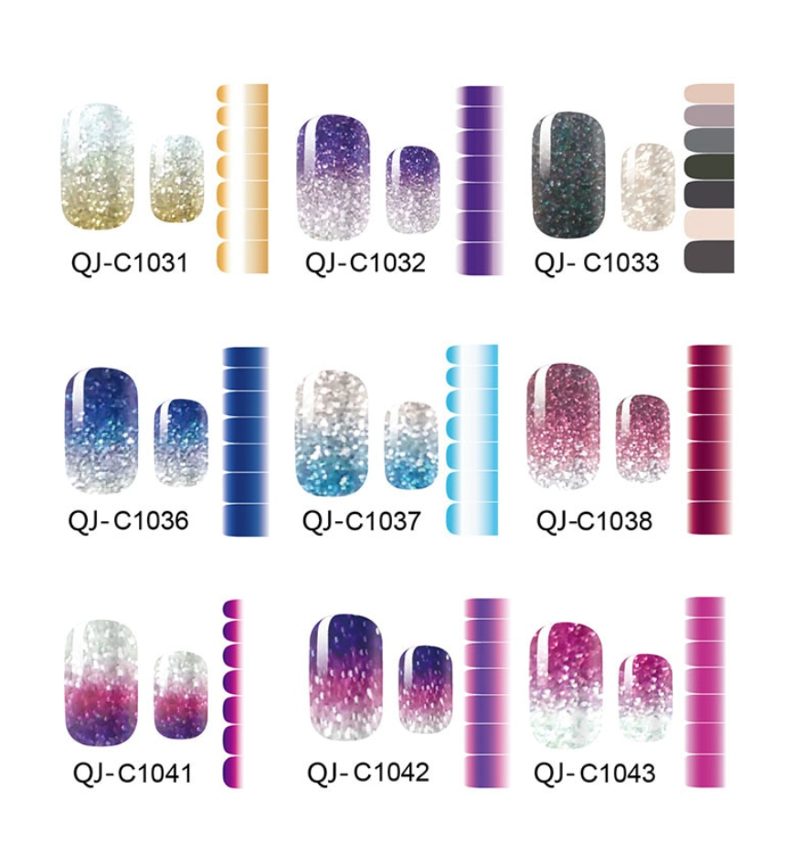GUAPÀ - Nagelstickers & Nail wraps - Nail Art - Nagel Folie - Goud / Zilver - 14 stuks - Gio Cosmetics