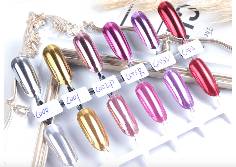 GUAPÀ - Holografische Glitter Poeder - Zilver - Chrome Nails - 1 stuk - Gio Cosmetics