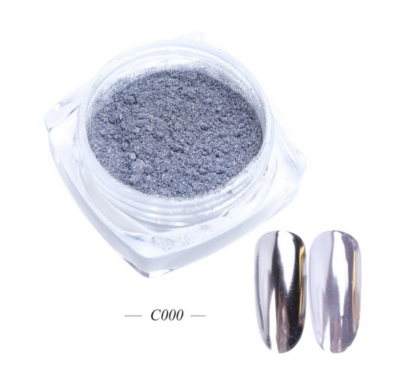 GUAPÀ - Holografische Glitter Poeder - Zilver - Chrome Nails - 1 stuk - Gio Cosmetics
