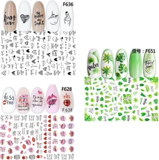 GUAPÀ® Nail Art 3D Sticker Set | 3 Delig
