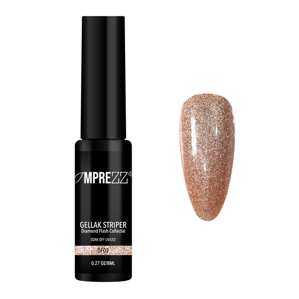 IMPREZZ Striper Gellak Bronze Glitter | 8 ml