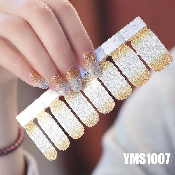 Nagelstickers Glitter Silver / Gold - Gio Cosmetics