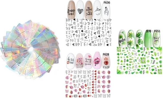 GUAPÀ® Nail Art 3D Sticker & Sjablonen Set | 15 Sticker Vellen
