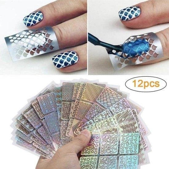 GUAPÀ® Nail Art 3D Sticker & Sjablonen Set | 15 Sticker Vellen
