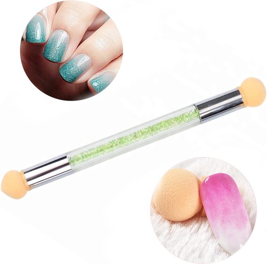 GUAPÀ® Nail Art Blooming Spons & Stempel Penseel | Groen