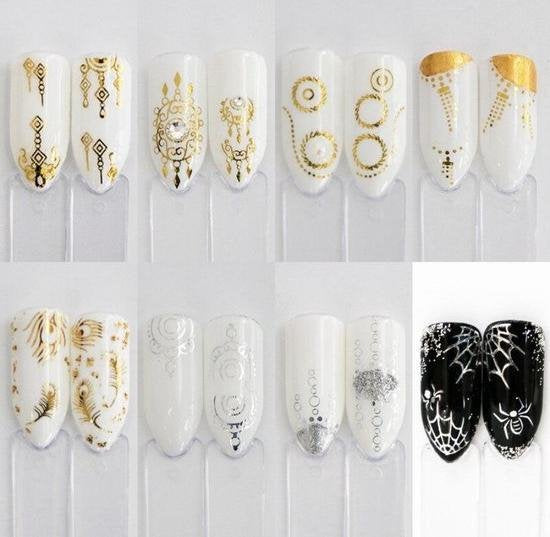 GUAPÀ® Nail Art Nagel Sjabloon Stickers | 42 vellen