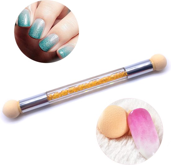 GUAPÀ® Nail Art Blooming Spons & Stempel Penseel | Goud