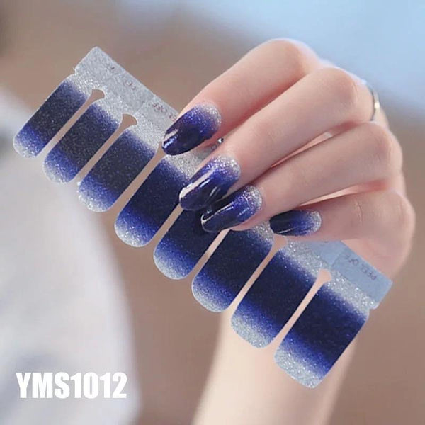 Nagelstickers Glitter Navy Blue - Gio Cosmetics